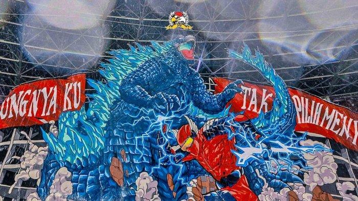 Koreografi (Tifo) Gundala vs Gondzilla dari La Grande Indonesia