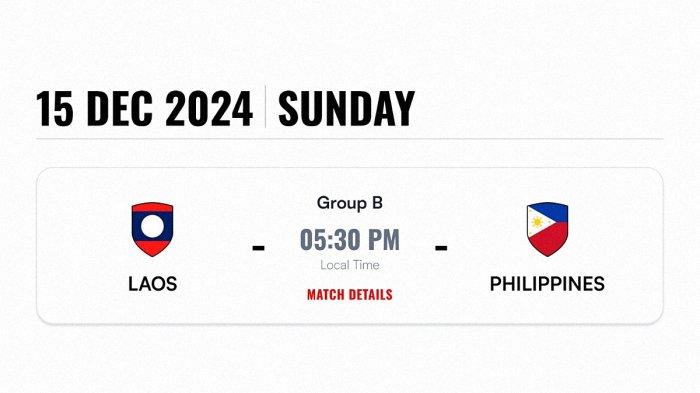 LINK Live Streaming GRATIS Laos vs Filipina Piala AFF 2024 Sore Ini Pukul 17:30 WIB RCTI Vision+