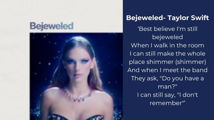 Lirik dan Cover Album Lagu Bejeweled - Taylor Swift