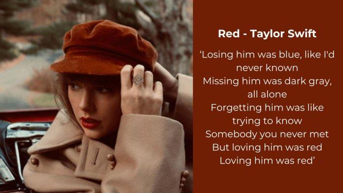 Lirik dan Cover Album Lagu Red (Taylor's Version) - Taylor Swift