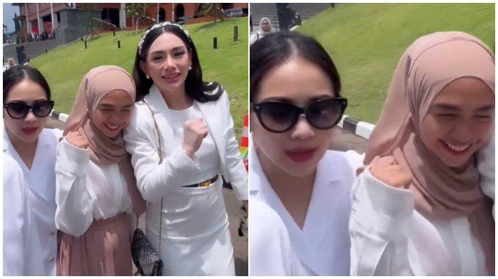 Nagita Slavina mengikuti peresmian Graha Utama Akademi Militer di Magelang, Senin (29/1/2024)