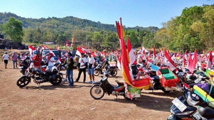 Pawai 17-an Paguyuban Pedagang Sayur Pasar Semin Gunungkidul, Kamis (31/8/2023)
