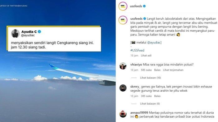 Penampakan polusi udara dari langit cengkareng