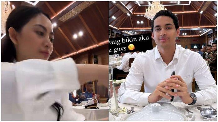 Rachel Vennya dan Salim Nauderer mengikuti peresmian Graha Utama Akademi Militer di Magelang, Senin (29/1/2024)