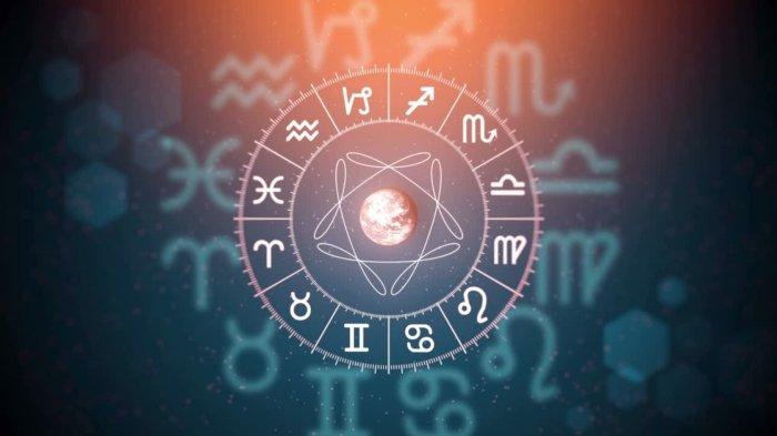 Ilustrasi 12 lambang zodiak.