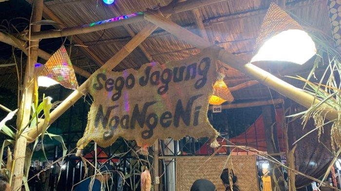 Stan sego jagung di Pasar Kangen Jogja 2023 di Taman Budaya Yogyakarta, 29 Juli - 5 Agustus 2023
