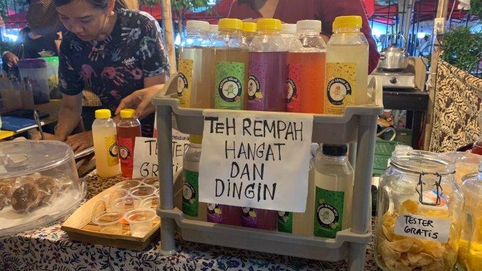 Stan teh rempah di Pasar Kangen Jogja 2023 di Taman Budaya Yogyakarta, 29 Juli - 5 Agustus 2023
