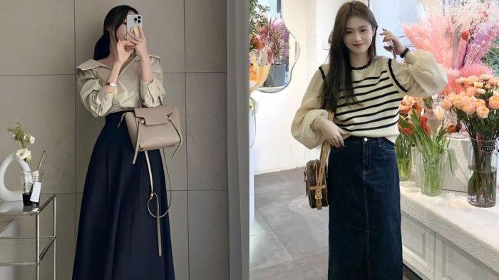Sweater dan Rok Midi