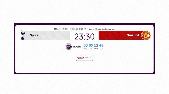 TOTTENHAM vs MU Malam Ini 23:30 WIB Link Live Streaming, Head to Head, Klasmen Liga Inggris
