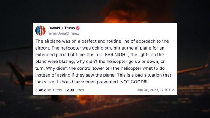 Tangkapan layar unggahan media sosial Truth Social Presiden AS Donald Trump pada Kamis (30/1/2025)