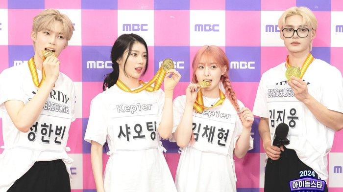 Sung Han Bin ZEROBASEONE, Xiaoting Kep1er, Kim Chaehyun Kep1er, dan Kim Ji Woong ZEROBASEONE meraih medali emas cabor panahan di ISAC 2024