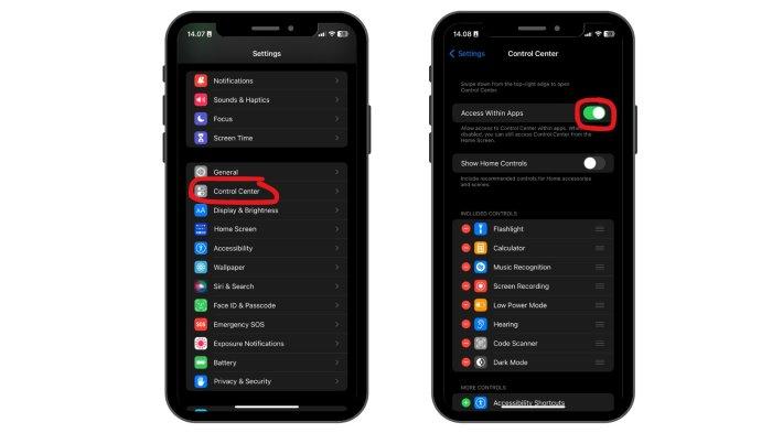 cara mengedit pusat kontrol