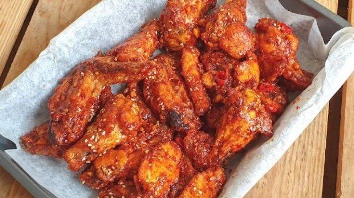Ilustrasi Ayam Goreng Korea Pedas