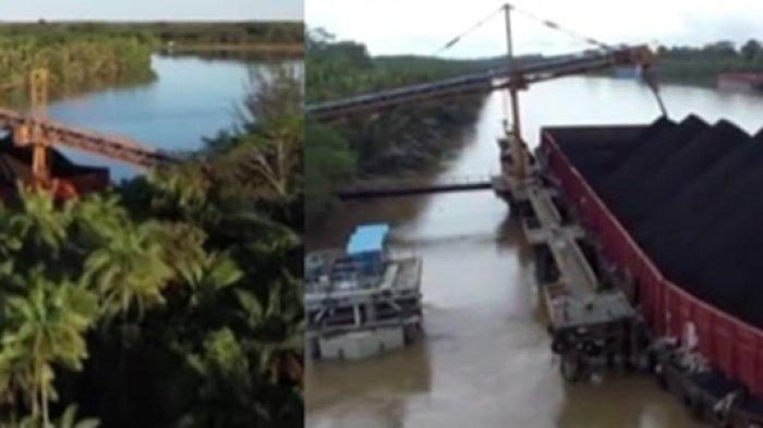 Alat conveyor belt untuk mengangku batu bara dari lokasi tambang ke tempat penampungan, maupun ke ponton pengangkutan. (