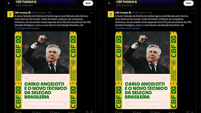 PELATIH TIMNAS BRASIL - Ancelotti diumumkan jadi pelatih Timnas Brasil. Pelatih kawakan Carlo Ancelotti meninggalkan Real Madrid seusai digebuk Barcelona di Liga Spanyol atau La Liga, kini Xabi Alonso on the way atau OTW latih Los Blancos.