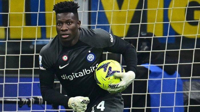 Pemain Inter Milan, Andre Onana - Kiper utama Nerazzurri itu kini diminati Chelsea dan Manchester United, sebagai langkah antisipasi Si Ular Raksasa telah mendekati penjaga gawang Empoli, Guglielmo Vicario untuk bursa transfer Liga Italia musim panas.