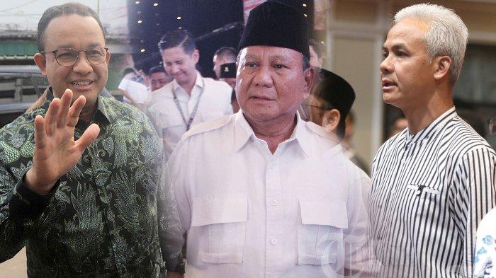 Capres di Pilpres 2024, Anies Baswedan, Prabowo Subianto, dan Ganjar Pranowo. (Kolase TribunKaltara.com / Tribunnews / Jeprima dan Irwan Rismawan)