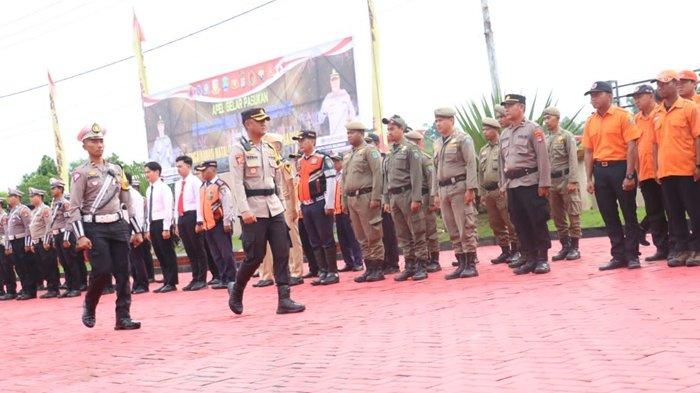 Apel gelar pasukan menandai dimulainya Operasi Lilin Kayan 2023 di Mapolresta Bulungan, Kamis (21/12/2023).