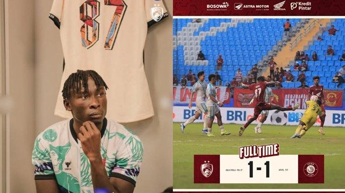 Dalam laga PSM Makassar kontra PSBS Biak di Liga 1, Albertine Joao Pereira alias Balotelli muncul selamatkan muka Juku Eja.
