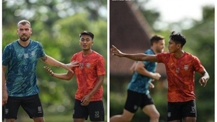 Persiapkan diri jalani lanjutan Liga 1 menhadapi Persija Jakarta, Tampak pemain Borneo FC saat menjalani Training Center (TC) di Yogyakarta.