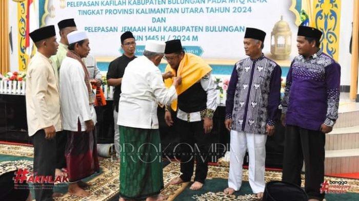 FOTO Bupati Bulungan, saat melepaskan Calon Jemaah Haji (CJH) Kabupaten Bulungan, Kamis (16/5/2024)
