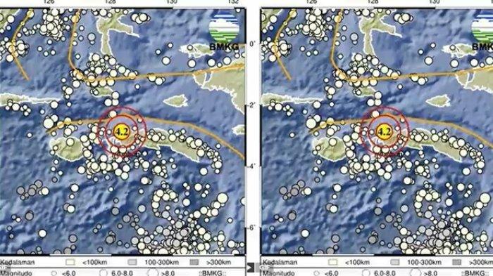 GEMPA TERKINI MALUKU - Info BMKG, gempa terkini di timur laut Seram Bagian Barat, Maluku memiliki magnitudo 4.2. Cek juga koordinat dan kedalaman gempa Seram Bagian Barat, Maluku.