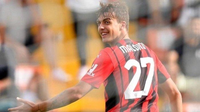 Penyerang AC Milan, Daniel Maldini yang kabarnya akan dipinjamkan ke Hallas Verona untuk menambah jam terbang anak direktur teknik Rossoneri.