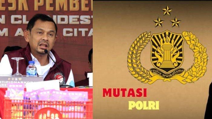 EKS KAPOLRES BERAU - Dirtipid Narkoba Bareskrim Polri Brigjen Mukti Juharsa (kiri) menyampaikan keterangan pada Konferensi Pers Pencapaian Desk Pemberantasan Narkoba Program Asta Cita Presiden RI, Pengungkapan Clandestine Lab Narkotika, di rumah yang dijadikan clandestine lab atau pabrik happy water dan liquid narkotika yang berhasil digerebek, di perumahan Podomoro Park Cluster Amagriya Eka 09 No 27, Kecamatan Bojongsoang, Kabupaten Bandung, Jawa Barat, Kamis (12/12/2024). Dalam daftar 10 Jenderal Bintang 2 baru usai TR Kapolri soal mutasi Polri terbaru edisi Maret 2025 terbit ada nama Mukti Juharsa yang merupakan eks Kapolres Berau, Kaltim.(TRIBUN JABAR/GANI KURNIAWAN)