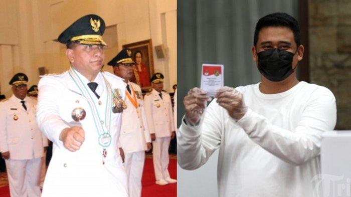 FOTO Edy Rahmayadi (kiri) dan Bobby Nasution. Berikut ini daftar hasil survei Pilkada Sumatera Utara terbaru 2024 dimana Bobby Nasution vs Edy Rahmayadi bertarung.