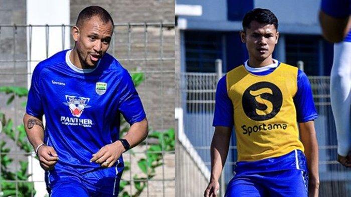 FOTO Gustavo Franca dan Dimas Drajad (kanan). Sosok Bomber Timnas Indonesia yang absen dalam lawatan Persib Bandung ke Singapura, yakni Dimas Drajad.