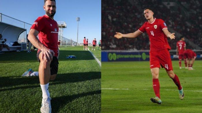FOTO Jordi Amat dan Jay Idzes (kanan). Jelang Timnas Indonesia vs Filipina di Kualifikasi Piala Dunia 2026, Jay Idzes siap gantikan bek andalan Shin Tae-yong yakni Jordi Amat.
