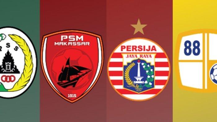 FOTO Logo PSS Sleman, PSM Makassar, Persija Jakarta, dan Barito Putera (kiri ke kanan). PSS Sleman mengumumkan tebebas dari sanksi FIFA, bagaimana nasib klub Liga 1 seperti PSM Makassar, Persija Jakarta, hingga Barito Putera ?
