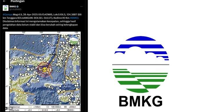 GEMPA BOLAANG UKI - Simak kabar terbaru dari Badan Meteorologi Klimatologi dan Geofisika atau BMKG yang merilis informasi gempa terkini di wilayah Bolaang Uki, Kabupaten Bolaang Mongondow Selatan, Provinsi Sulawesi Utara pada Senin 28 April 2025. Informasi BMKG, gempa hari ini di tenggara Bolaang Uki, Sulawesi Utara memiliki magnitudo 4.9.
