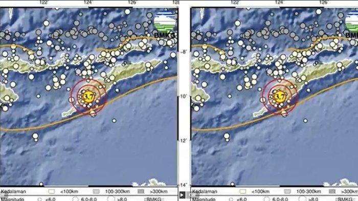 GEMPA KUPANG NTT - Berikut ini kabar terbaru dari Badan Meteorologi Klimatologi dan Geofisika atau BMKG yang merilis informasi gempa terkini di Kupang, Provinsi Nusa Tenggara Timur atau NTT pada Minggu 13 April 2025. Informasi BMKG, gempa hari ini di tenggara Kupang, NTT memiliki magnitudo 3.7.
