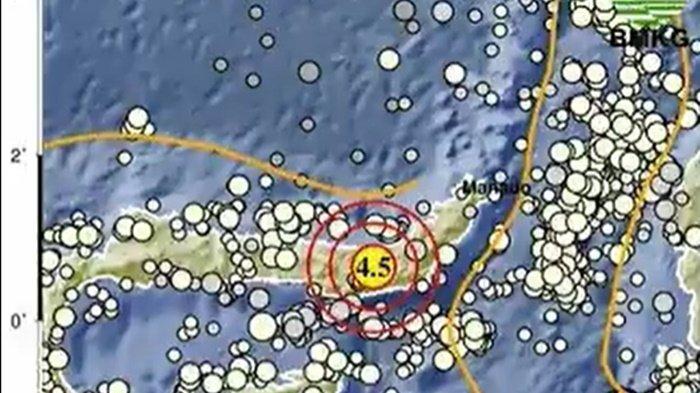 GEMPA LOLAK TERKINI - Informasi BMKG, gempa hari ini di barat daya Lolak, Bolaang Mongondow memiliki magnitudo 4.5. Cek kedalaman dan titik koordinat gempa terkini Lolak.