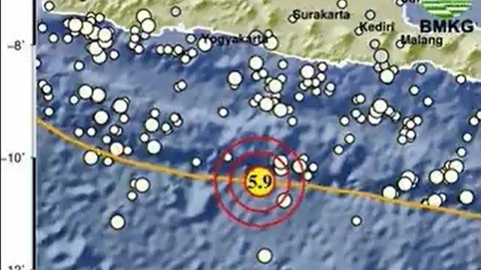 GEMPA PACITAN - Lihat kabar terbaru dari Badan Meteorologi Klimatologi dan Geofisika atau BMKG yang merilis info gempa terkini di Pacitan, Provinsi Jawa Timur pada Selasa 27 Mei 2025. Info BMKG, gempa terkini di barat daya Pacitan, Jawa Timur miliki magnitudo 5.9.