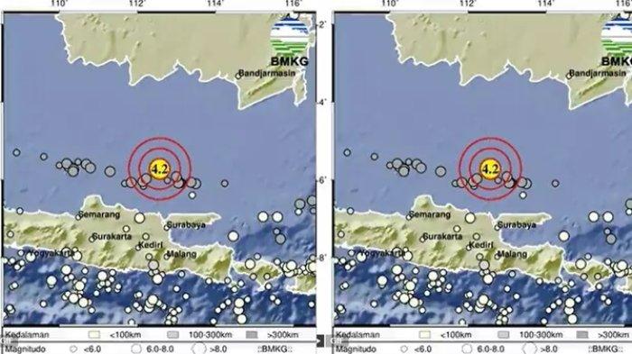 GEMPA TUBAN JATIM - Informasi BMKG, gempa hari ini di timur laut Tuban, Jawa Timur memiliki magnitudo 4.2. Cek lokasi dan kedalaman gempa terkini Tuban.