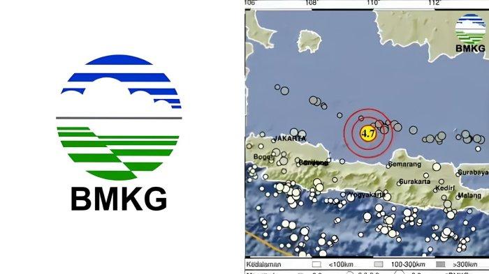 GEMPA BATANG JATENG - Tangkapan layar Badan Metereologi Klimatologi dan Geofisika, Selasa (15/4/2025). Informasi gempa hari ini dengan magnitudo 4.7 guncang wilayah Batang, Jawa Tengah.
