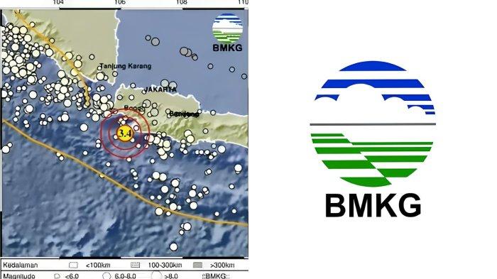 GEMPA BAYAH BANTEN - Tangkapan layar Badan Metereologi Klimatologi dan Geofisika, Kamis (1/5/2025). Informasi gempa hari ini dengan magnitudo 3.4 guncang Bayah Banten di kedalaman 15 km.