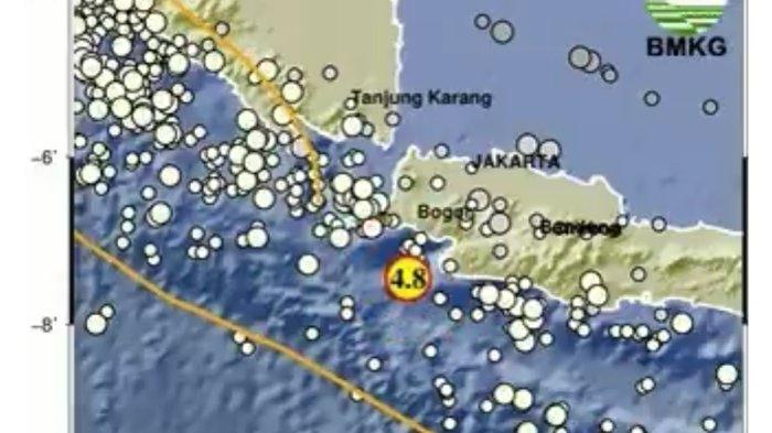 Info BMKG sebut pusat gempa terkini 2 menit yang lalu berada 64 km di barat daya Bayah, Banten