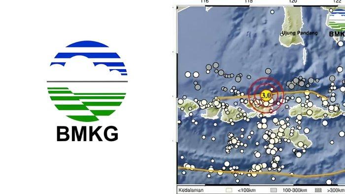 GEMPA BIMA NTB - Tangkapan layar Badan Metereologi Klimatologi dan Geofisika, Rabu (7/5/2025). BMKG merilis informasi gempa hari ini dengan magnitudo 3.0 guncang wilayah Bima NTB di kedalaman 14 km.