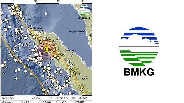 GEMPA BLANGPIDIE ACEH - Tangkapan layar Badan Metereologi Klimatologi dan Geofisika, Rabu (28/5/2025). Informasi gempa hari ini dengan magnitudo 3.1 guncangBlangpidie, Aceh Barat Daya di kedalaman 35 km.