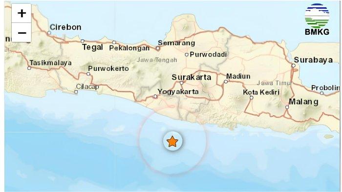 GEMPA GUNUNG KIDUL - Tangkapan layar Badan Metereologi Klimatologi dan Geofisika Jogja, Kamis (15/5/2025). Informasi gempa hari ini dengan magnitudo 3.7 guncang Gunung Kidul DIY di kedalaman 19 km.