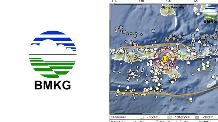 GEMPA LABUAN BAJO - Tangkapan layar Badan Metereologi Klimatologi dan Geofisika, Kamis (8/5/2025). Informasi gempa hari ini dengan kekuatan magnitudo 3.2 guncang Labuan Bajo NTT di kedalaman 10 km.