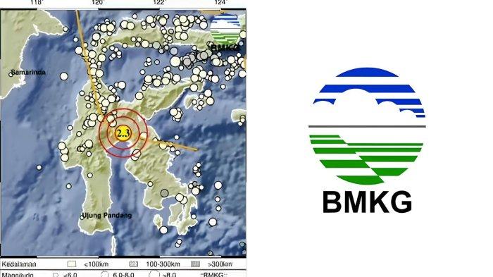 GEMPA LUWU TIMUR - Tangkapan layar Badan Metereologi Klimatologi dan Geofisika, Jumat (9/5/2025). Informasi gempa hari ini dengan magnitudo 2.3 guncang Luwu Timur Sulawesi Selatan di kedalaman 34 km.