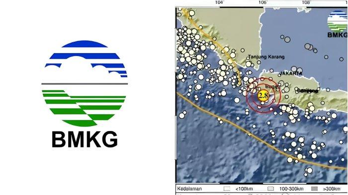 GEMPA MUARA BINUANGEUN - Tangkapan layar Badan Metereologi Klimatologi dan Geofisika, Selasa (29/4/2025). Informasi gempa hari ini dengan magnitudo 2.8 getarkan Muara Binuangeun, Banten di kedalaman 83 km.