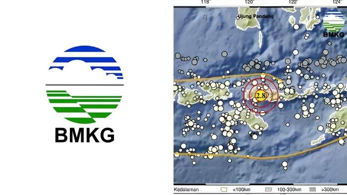 GEMPA RUTENG NTT - Tangkapan layar Badan Metereologi Klimatologi dan Geofisika, Minggu (15/6/2025). Informasi gempa hari ini dengan magnitudo 2.8 guncang Ruteng Manggarai NTT di kedalaman 10 km.
