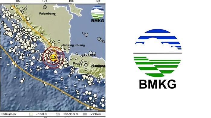 GEMPA TANGGAMUS LAMPUNG - Tangkapan layara Badan Metereologi Klimatologi dan Geofisika, Minggu (15/6/2025). Informasi gempa hari ini dengan magnitudo 2.8 guncang Tanggamus Lampung di kedalaman 29 km.