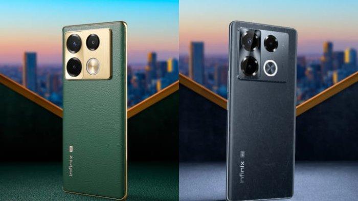 SPEK HP INFINIX - Kolase foto dari website infinix.com. Tampilan dua varian warna ponsel Infinix Note 40 Pro Plus 5G, yakni Obsidian Black dan Vintage Green.