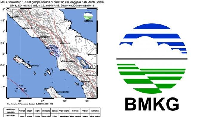 Informasi gempa terkini di tenggara Aceh Selatan disampaikan oleh BMKG di laman X resmi @infoBMKG.